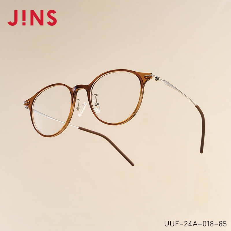 JINS睛姿含镜片近视镜ZERO轻盈佩戴舒适可加防蓝光镜片UUF24A018