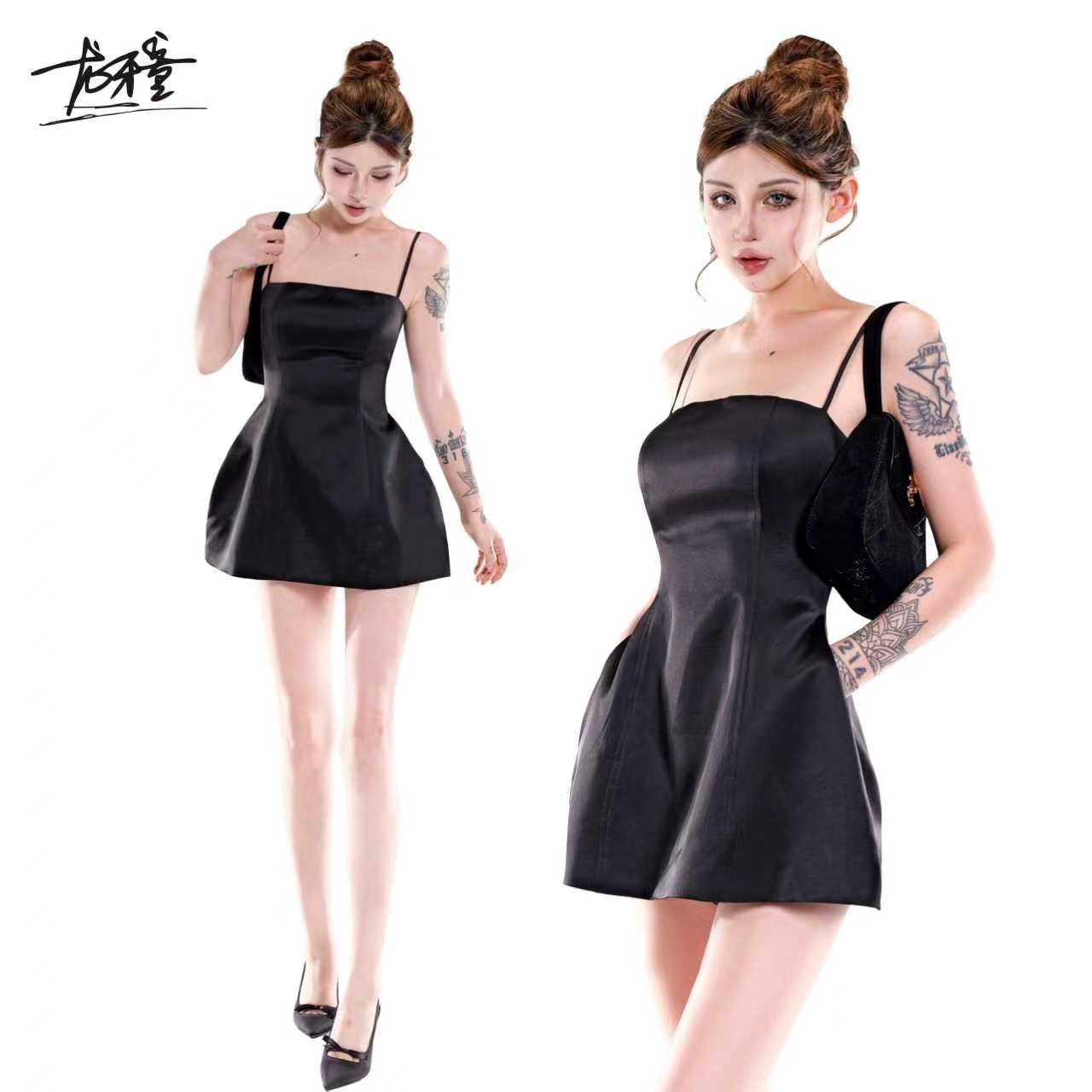 龙牙童推荐【名利场】法式千金连衣裙赫本风气质显瘦高级感小黑裙