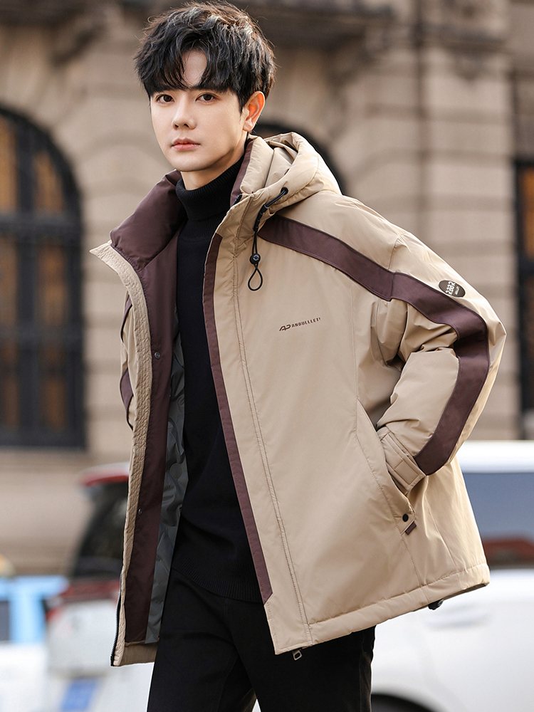 昆加希毕工装羽绒服男士新款秋冬季韩版潮牌保暖派克外套