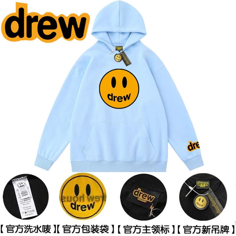 Drew House笑脸卫衣欧美潮牌贾斯汀比伯同款宽松情侣加绒连帽外套