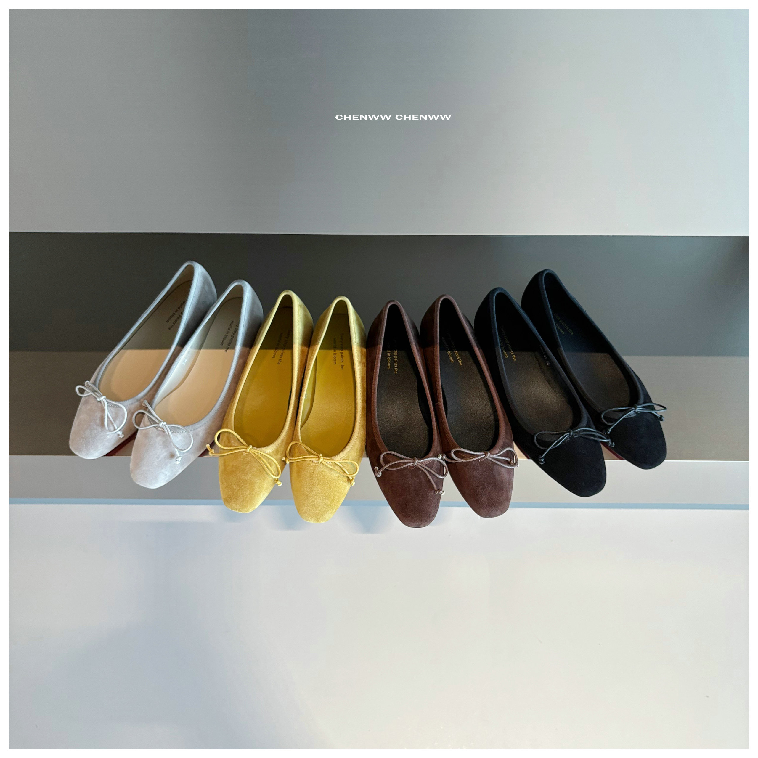 【CHENWW】小众设计软软鞋奶奶鞋原有蝴蝶结内增高浅口软底软面单鞋