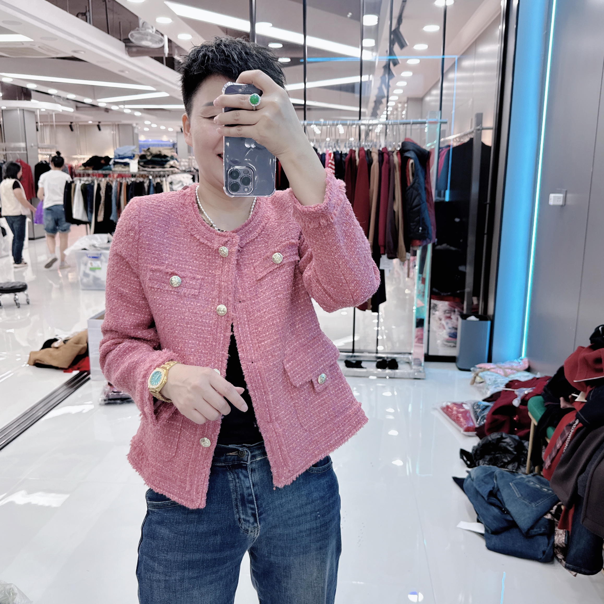 新款小香风休闲轻奢百搭短外套8170美丽