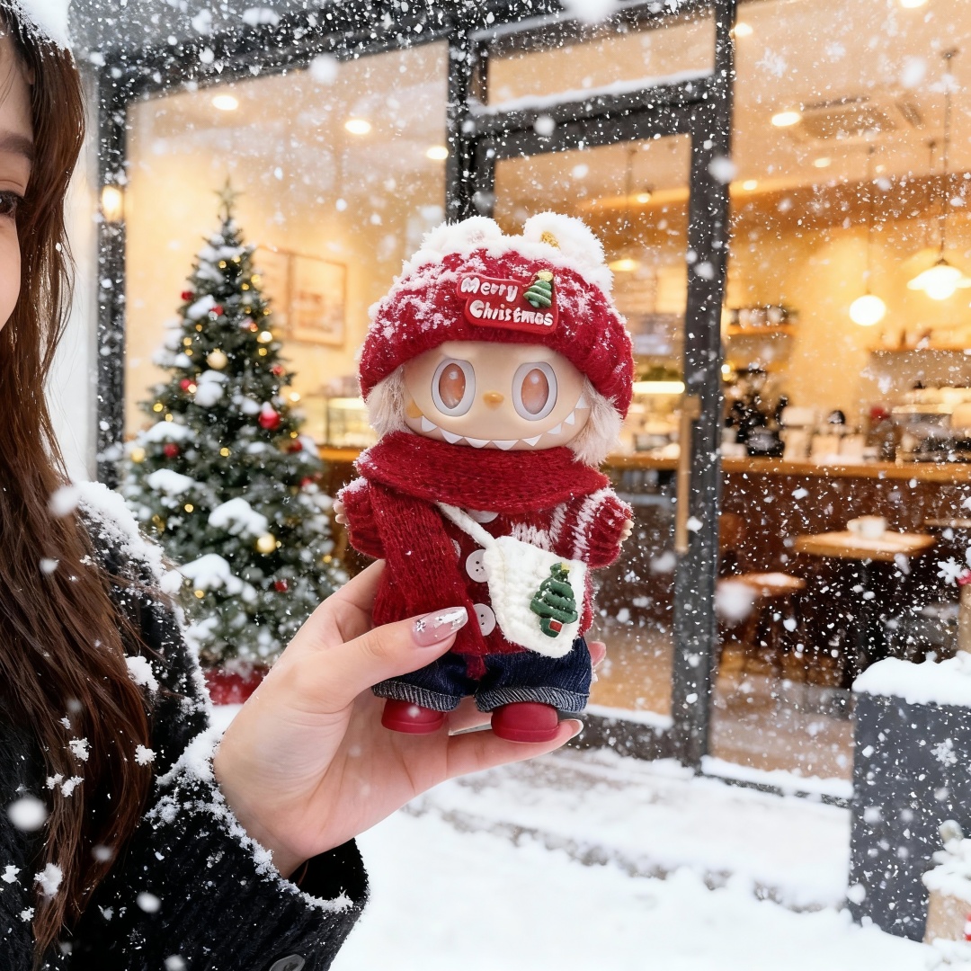 3.0欢乐labubu圣诞节娃衣一代二代三代前方高能拉布布可爱衣服