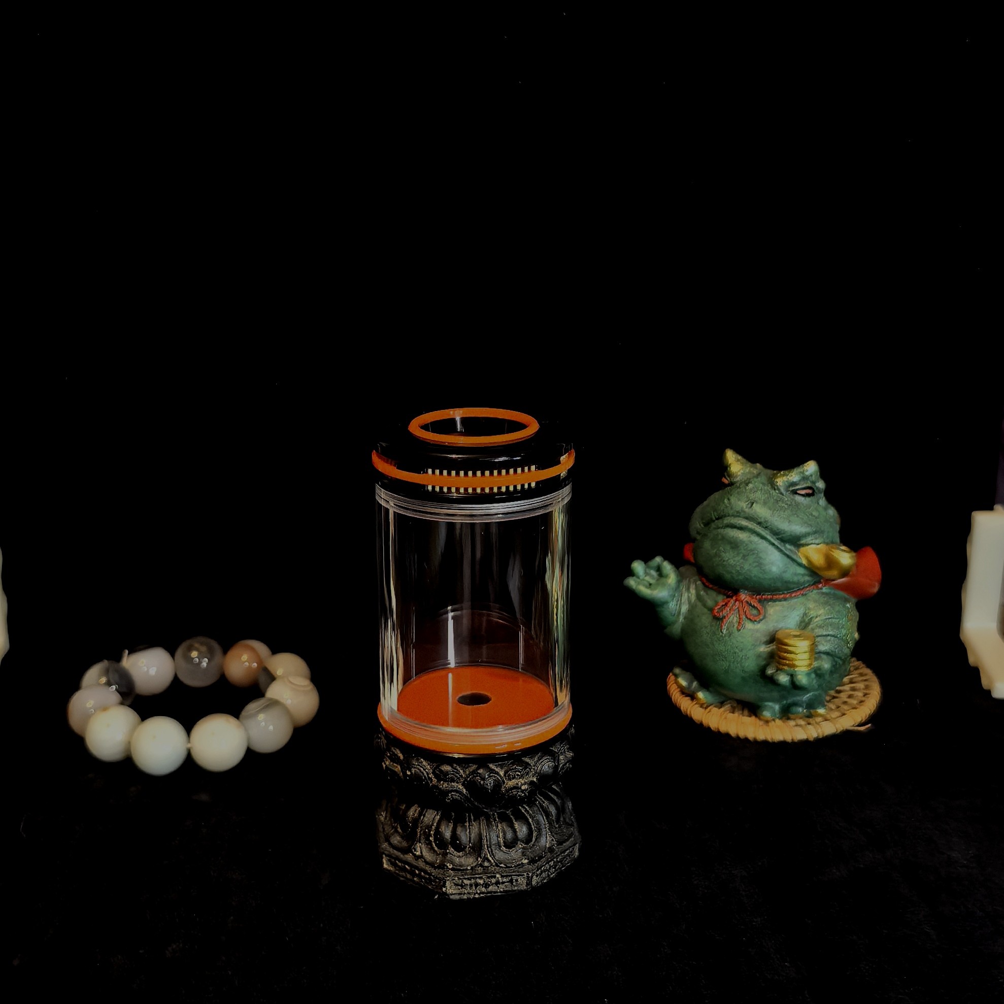 天津谭黑橘色蝈蝈罐