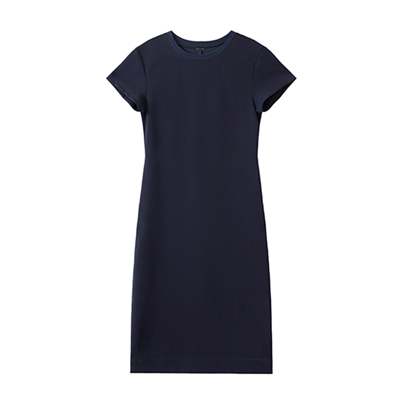 2025夏季新款时尚气质减龄a字中长裙女高级感纯色显瘦百搭连衣裙