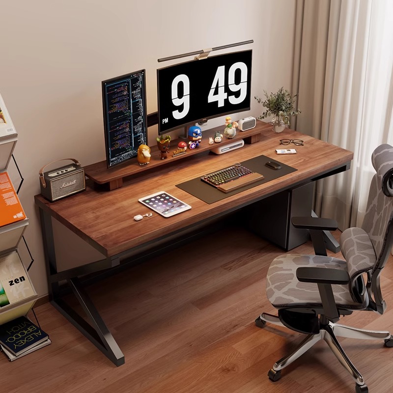 盼汐/盼汐电脑桌电脑台式桌实木桌大板桌办公室会议桌双人电竞桌