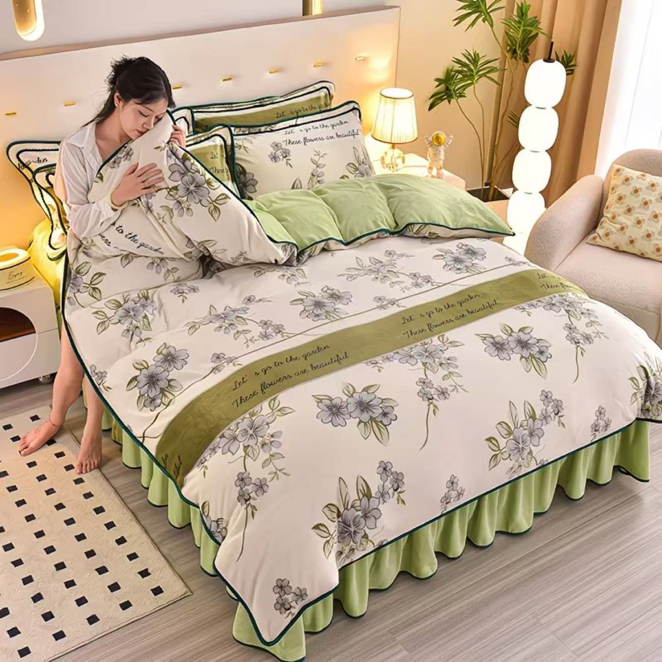 加厚牛奶绒被套 双面牛奶绒套件 单件被罩升级加厚绒被套保暖亲肤