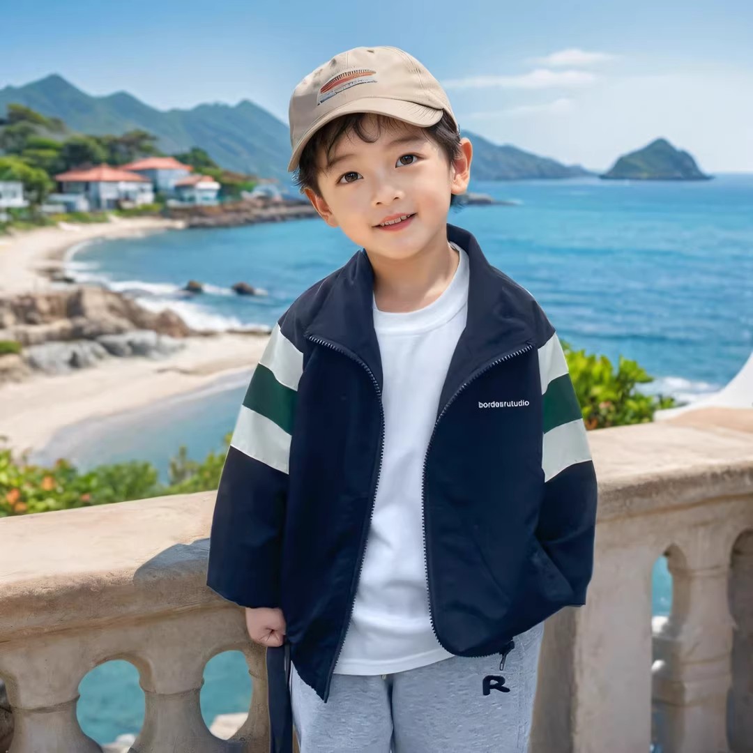 男童春秋外套2025新款春装儿童冲锋衣早春季薄款宝宝夹克男孩衣服