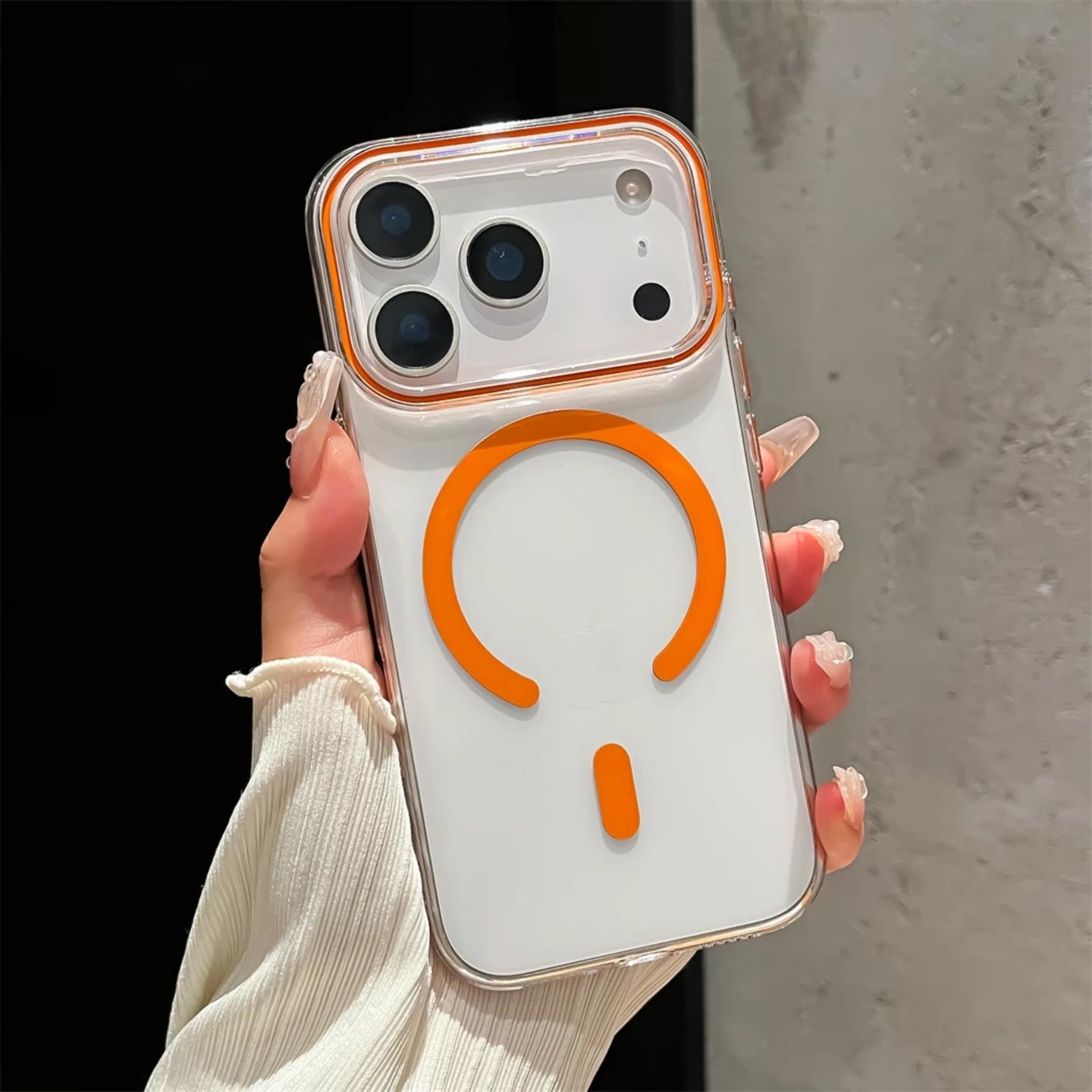 适用iPhone17promax手机壳超薄PC硬壳苹果16pro磁吸无线充电15高