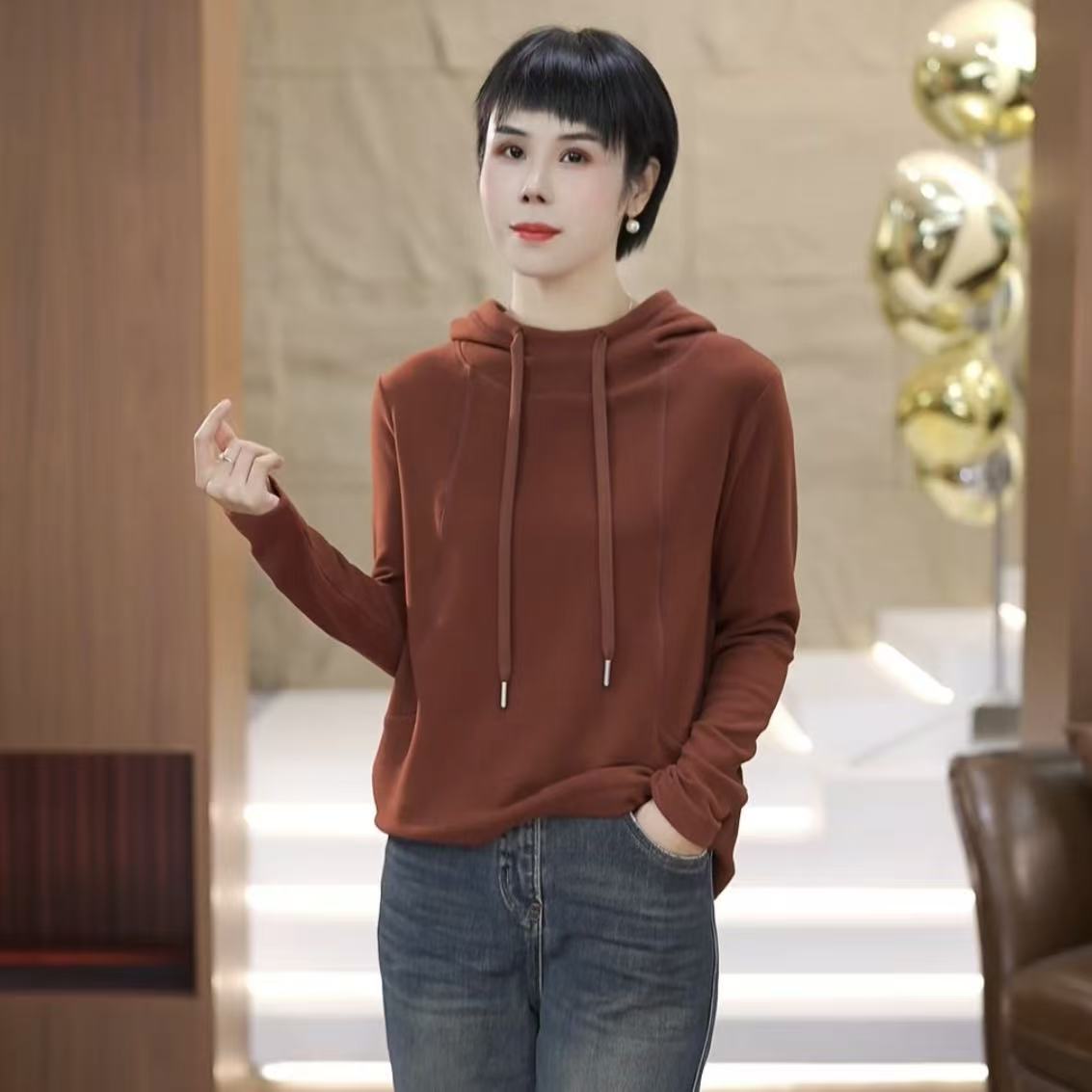【渲渲推荐】ZY-6780冬季休闲百搭抽绳带帽卫衣