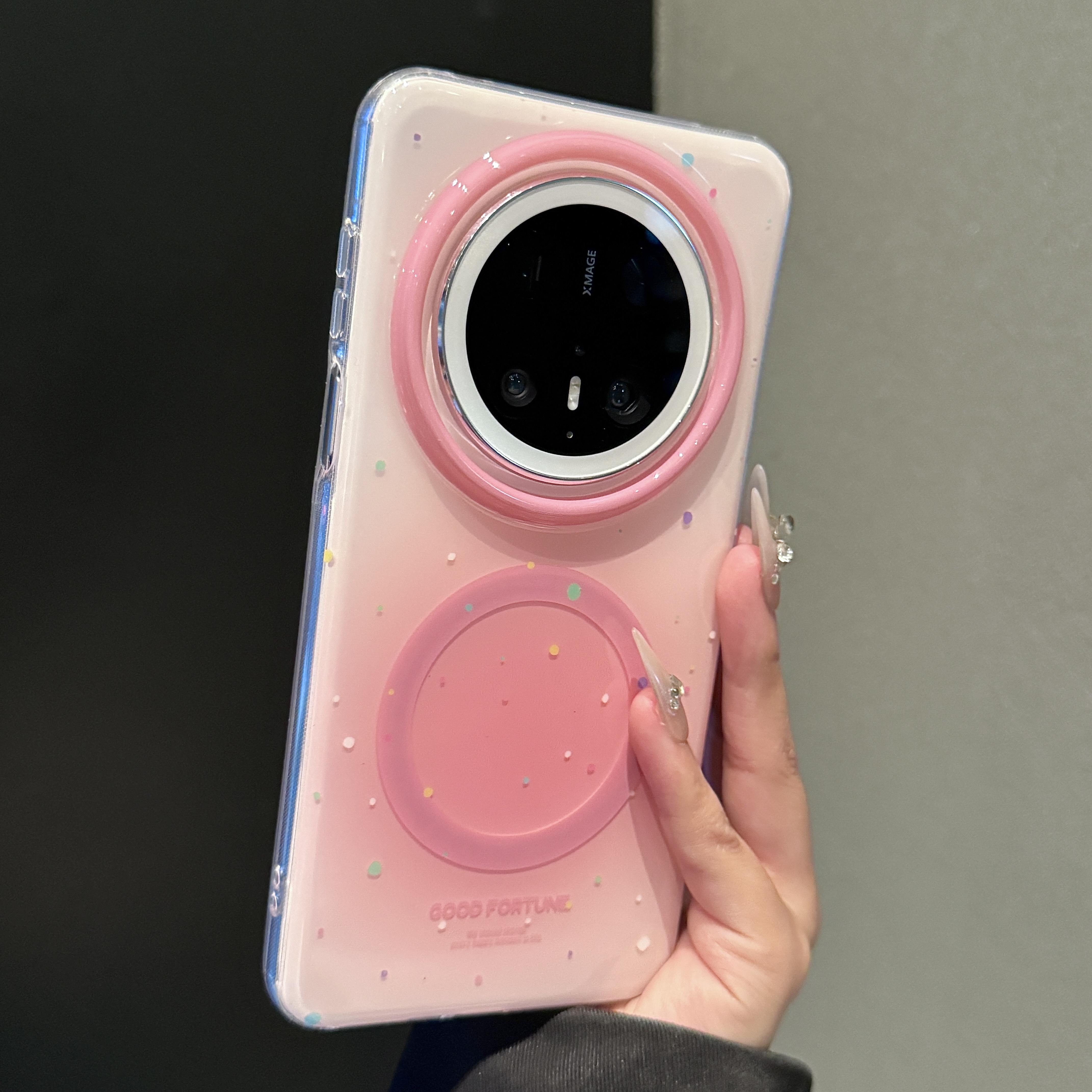 适用华为mate70pro手机壳新款ins晕染彩色泼墨磁吸高级感保护套