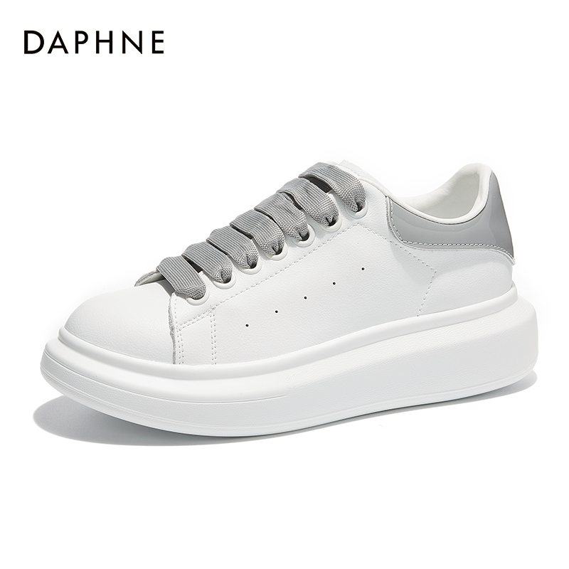 Daphne/达芙妮琥珀流光风小白鞋女款2025秋季新款透气爆款女鞋