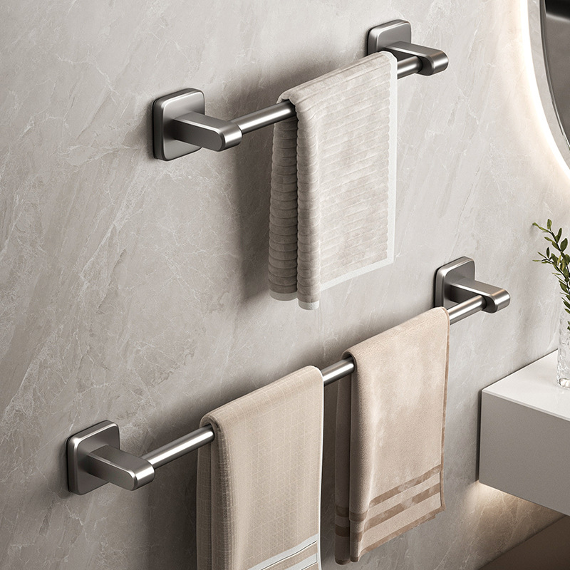 免打孔浴室毛巾架浴室壁挂浴巾收纳挂架厕所无痕贴专供毛巾杆