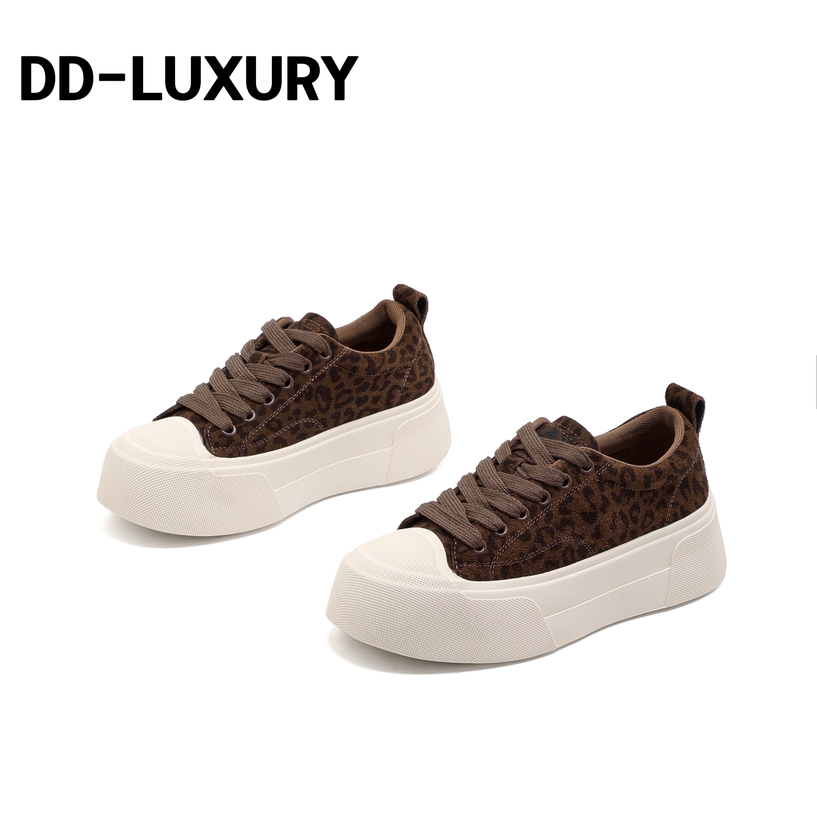 【DD】D25292低帮加绒厚底5cm-LUXURY冬天百搭饼干鞋小众圆头休闲鞋