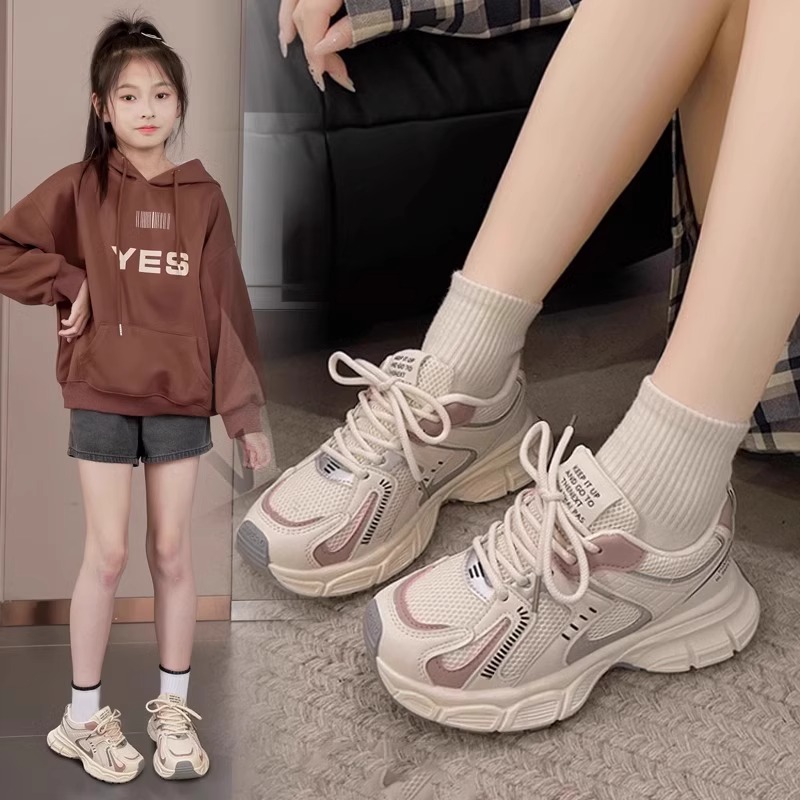 女童运动鞋秋冬季2025新款儿童鞋子二棉鞋加绒老爹鞋6-12岁潮洋气