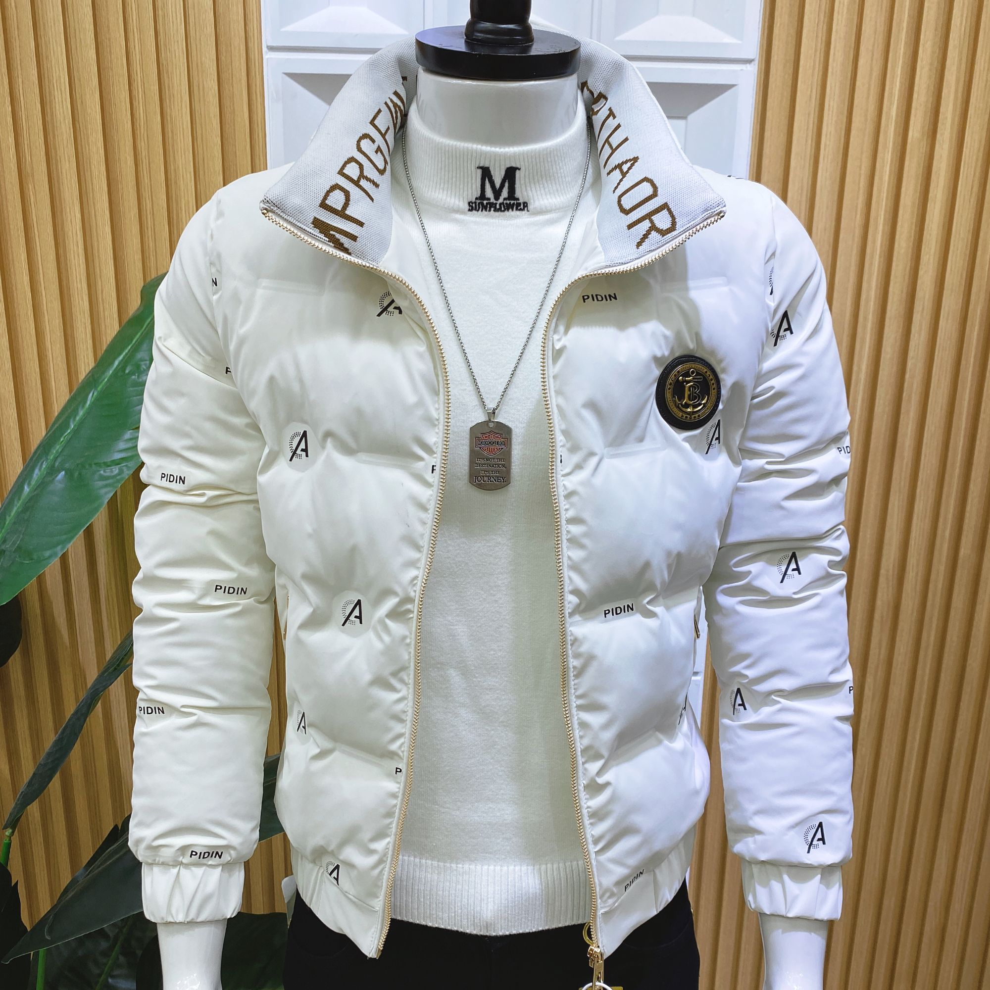 男士冬季新款棉服时尚修身显瘦男款立领棉衣韩版帅气冬款保暖外套