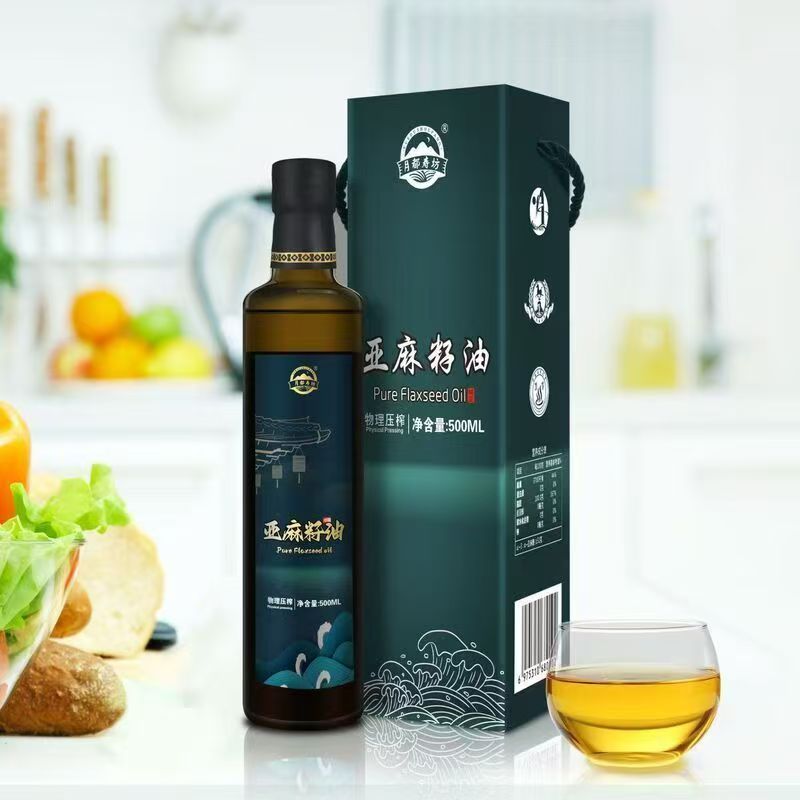 拉萨发货西藏包邮物理低温冷榨高omega3纯亚麻籽油可直接喝食用油