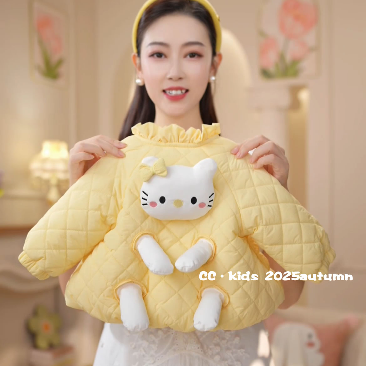 儿童装女童秋冬季新品卡通时尚洋气女宝宝加绒加厚棉服外套25926