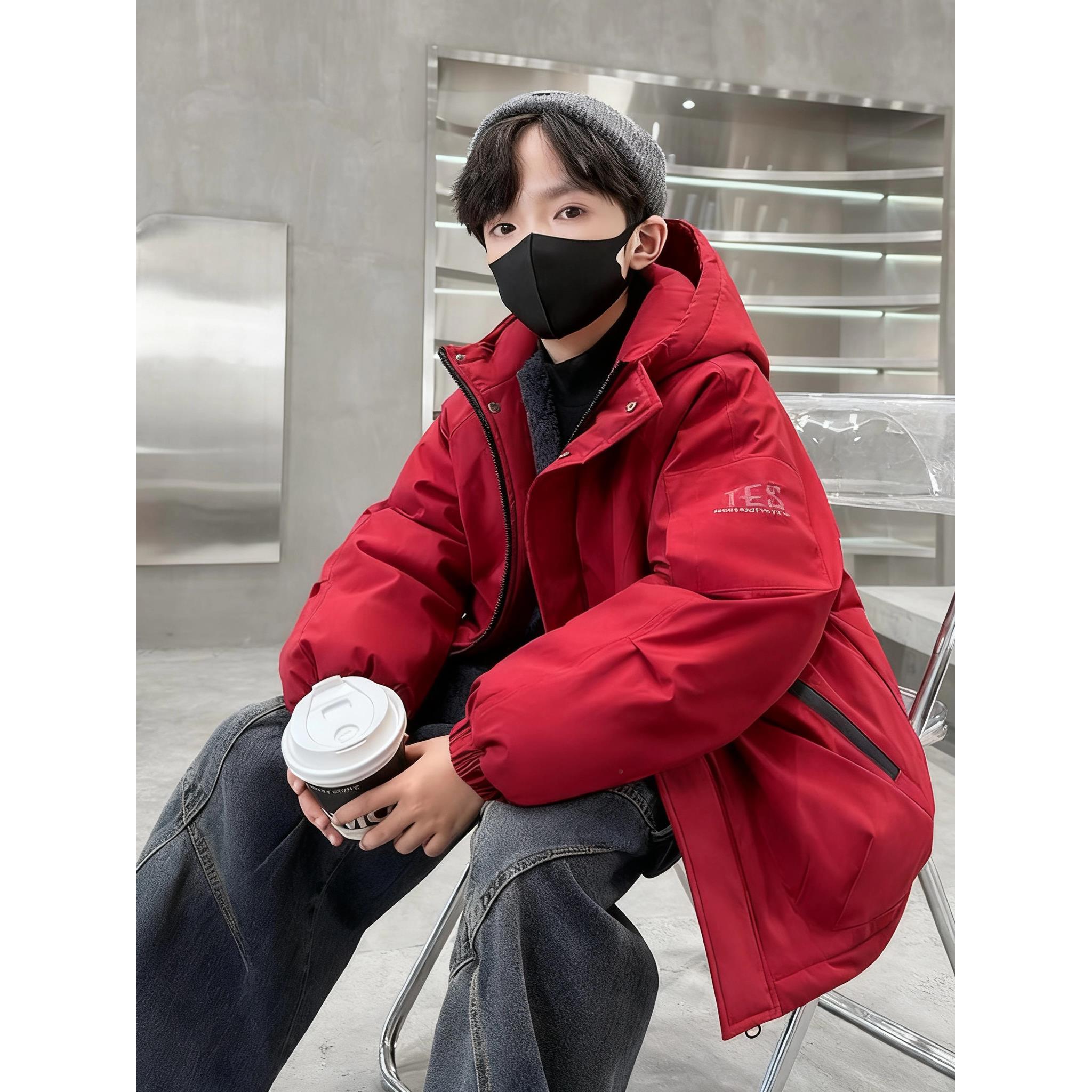 奥莱正品男童儿童秋冬加绒外套秋冬款2026新款洋气中大儿秋冬新款