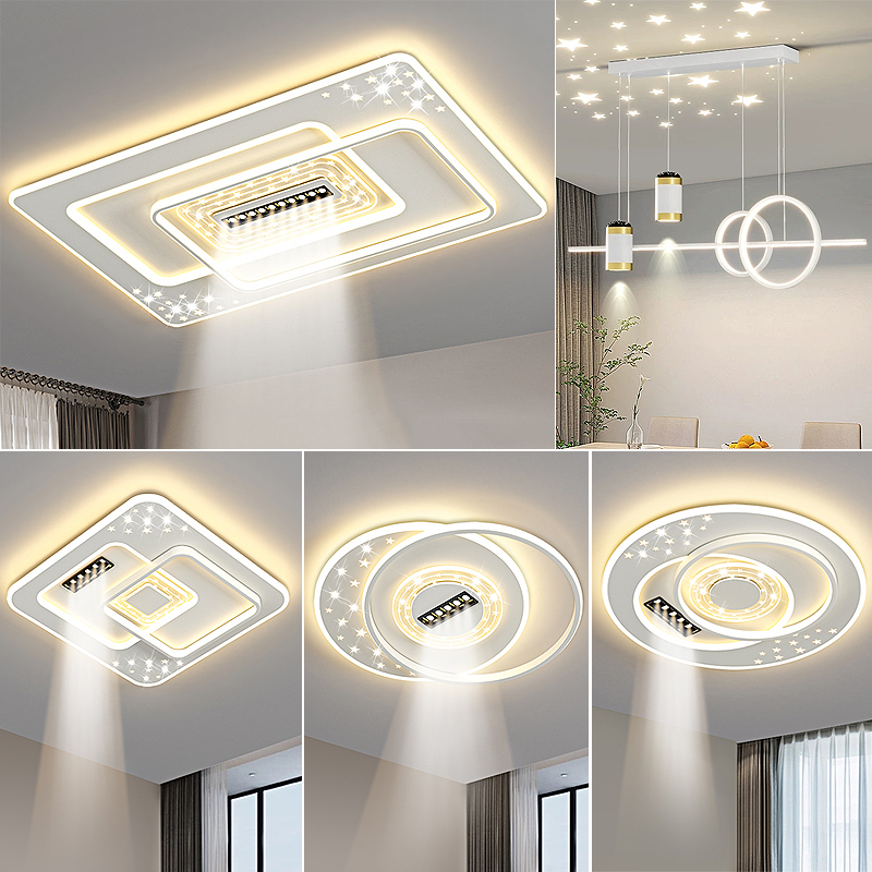 2025新款简约大气长方形客厅灯主卧室吸顶灯餐厅灯书房间护眼灯具