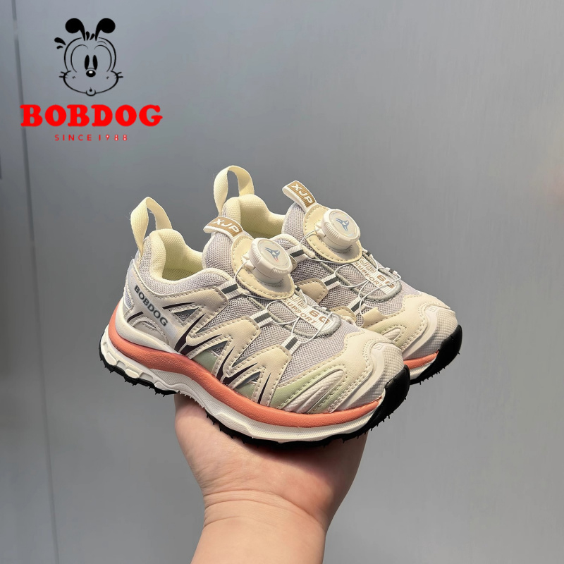 巴布豆2025春秋新款旋转纽扣儿童老爹鞋女童轻便跑步运动鞋男童鞋