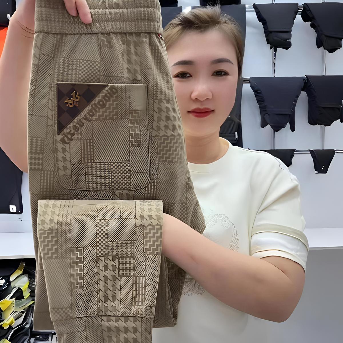 冰丝裤子男新款韩版休闲裤男士时尚潮流帅气轻薄运动脚裤长裤卫裤