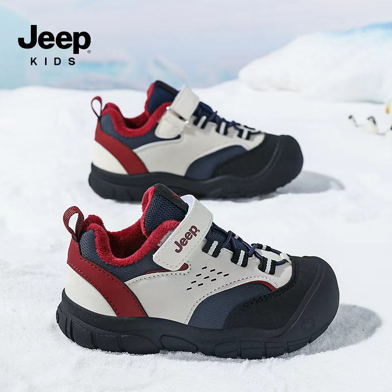 jeep男童户外运动鞋秋季2025新款软底防滑男孩登山鞋童鞋儿童鞋
