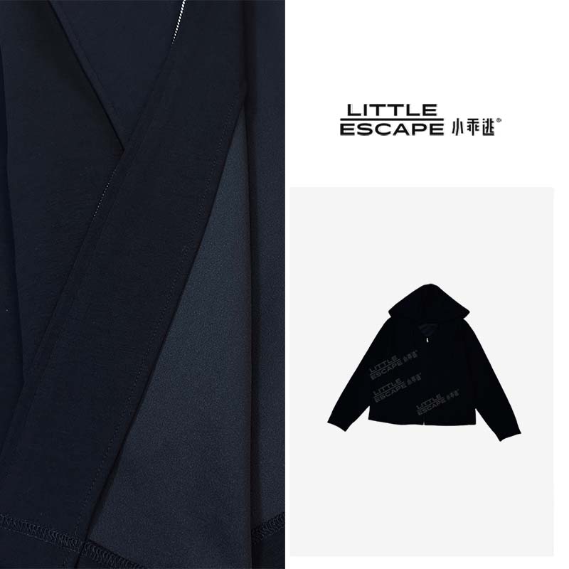 小乖逃休闲时尚黑色卫衣宽松秋冬外套兔子耳朵轻奢巴黎女人N95070