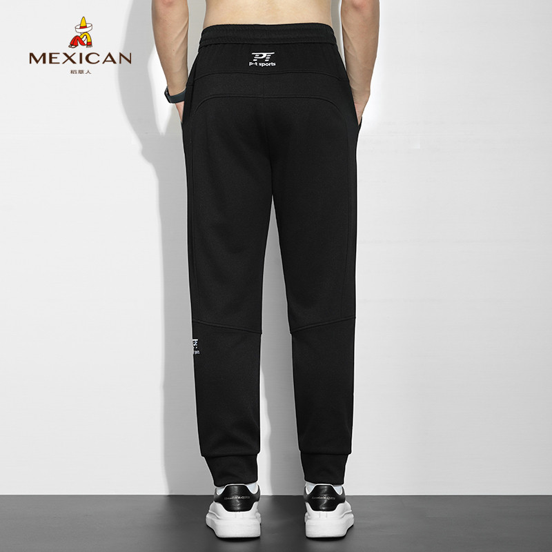 稻草人男装休闲裤2025秋季新款运动长裤子潮流新疆棉束脚针织卫裤