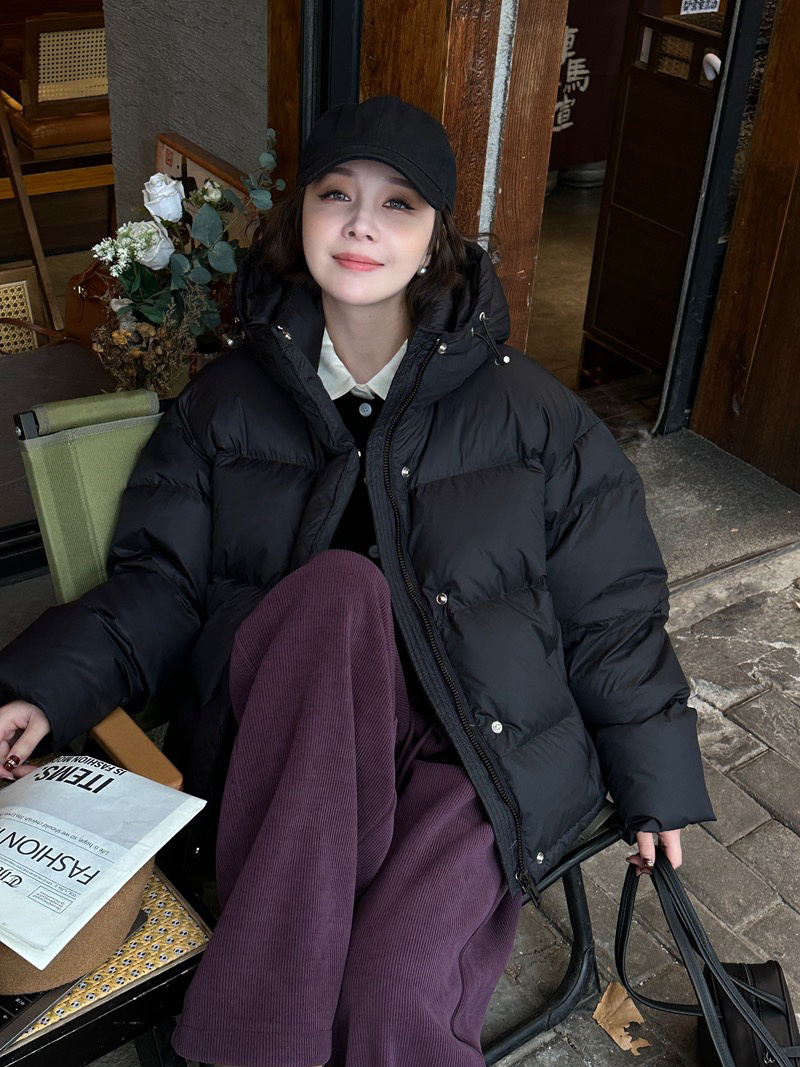 JH宠粉福利 泡芙轻奢面包服羽绒服女连帽韩版加厚休闲保暖外套