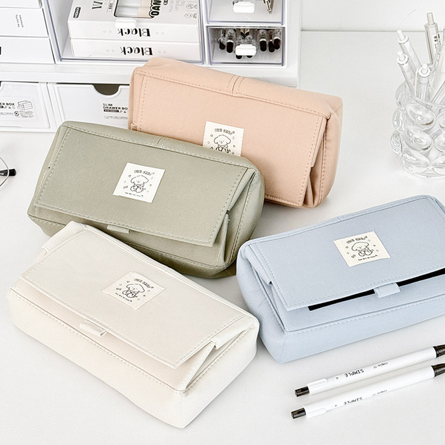 学生笔袋高颜值ins风初高中生铅笔盒大容量小众不撞款简约文具袋