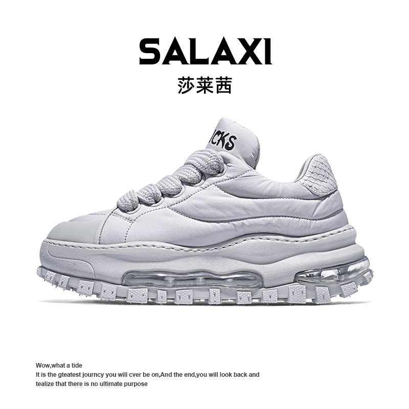 SALAXI/莎莱茜 25秋冬朋克风痞帅高端厚底气垫男女运动鞋S24ZM462