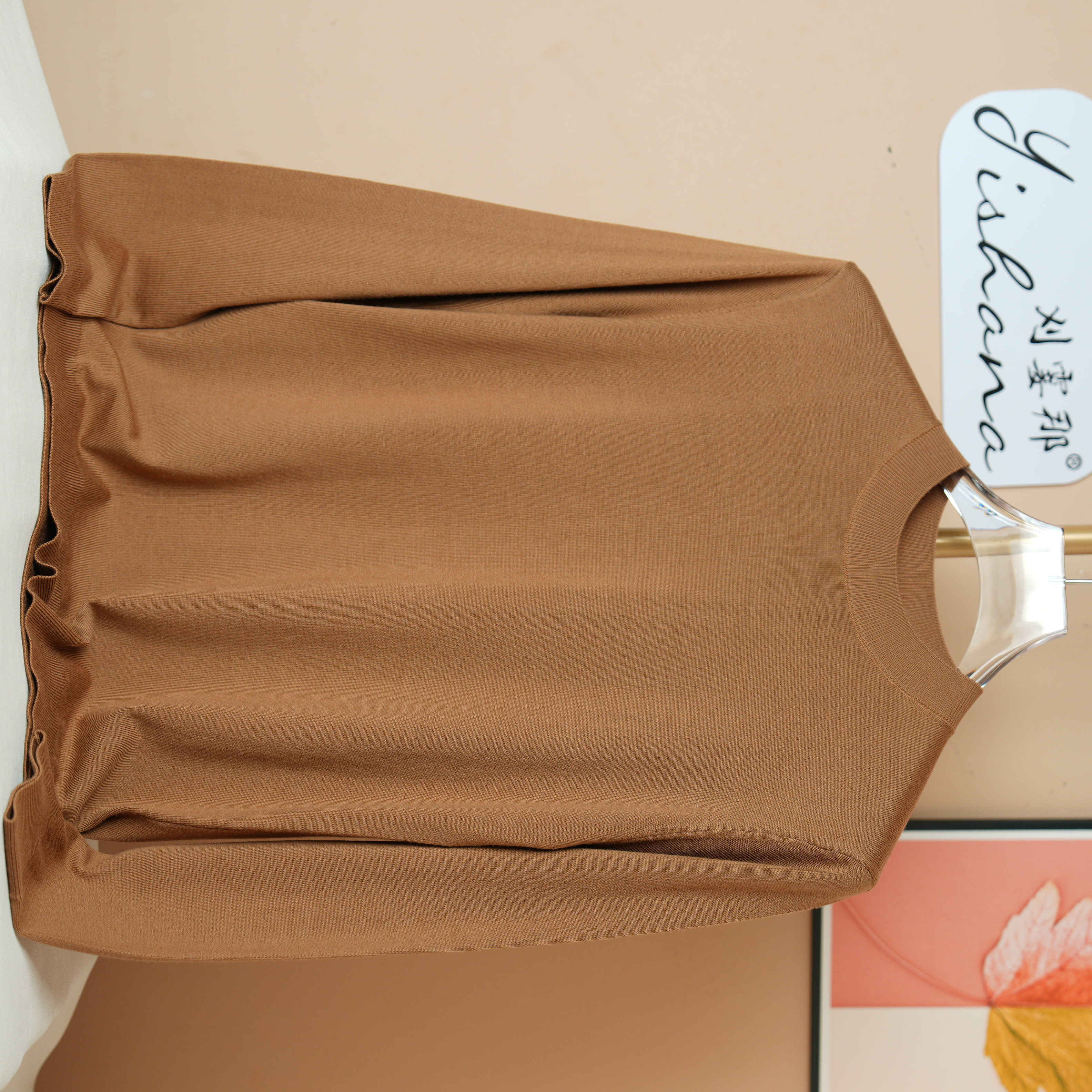 100%精纺秋冬圆领肩缝无痕拼接男装羊毛衫350克重左右纯色打底衫