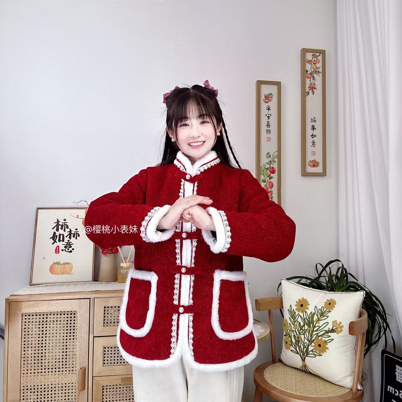 【运费全额补贴】国风加绒加厚保暖女士时尚棉服