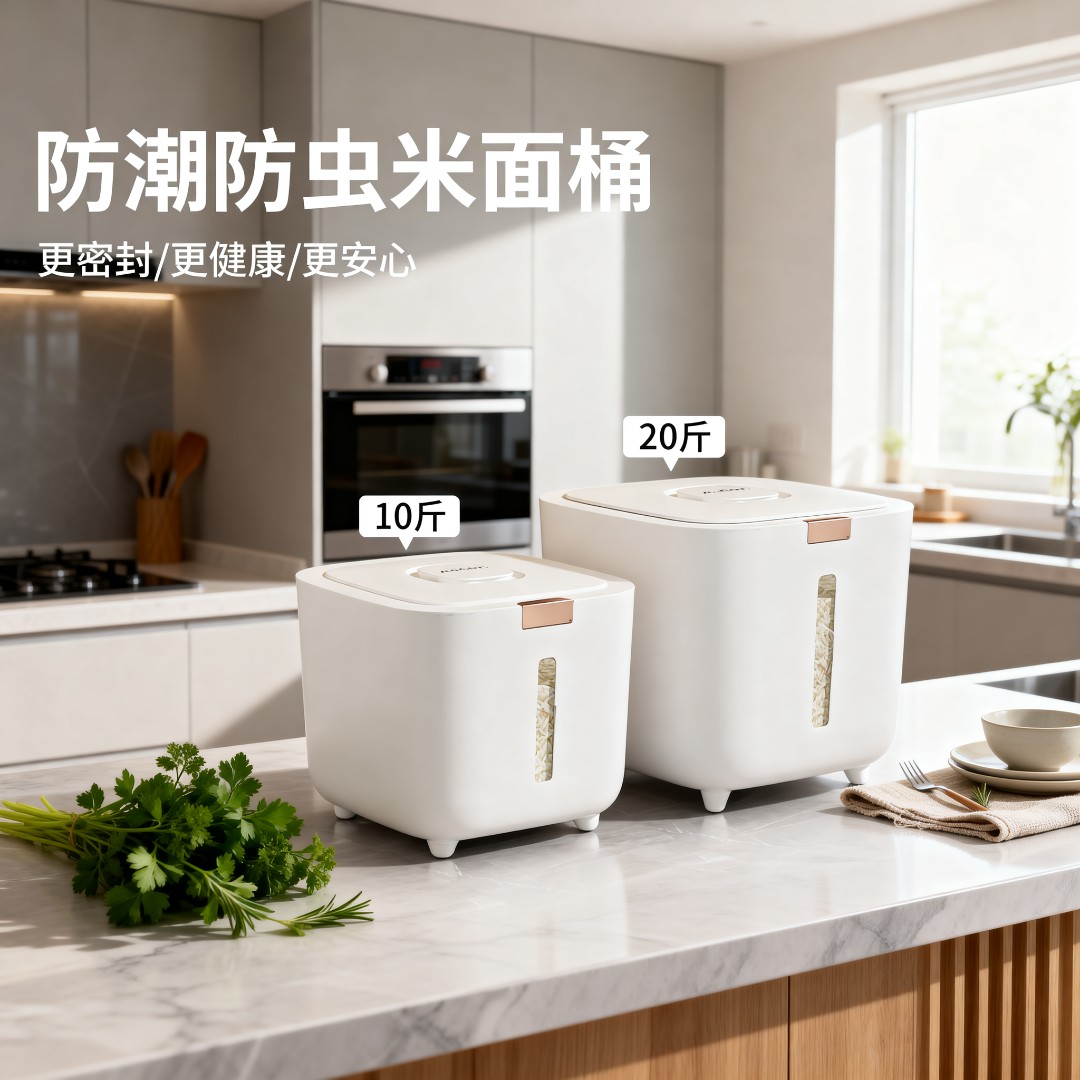 米桶家用防虫防潮密封大容量装米缸米箱面粉高端储存罐大米收纳盒