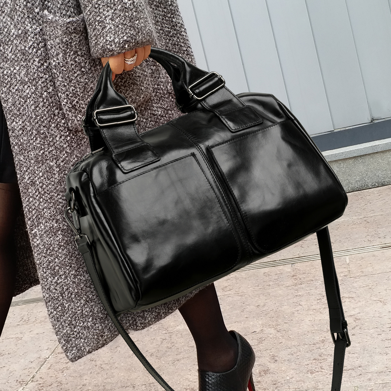 CCAMO大容量包包女款大枕头包牛皮真皮女包轻奢品牌新款百搭包包