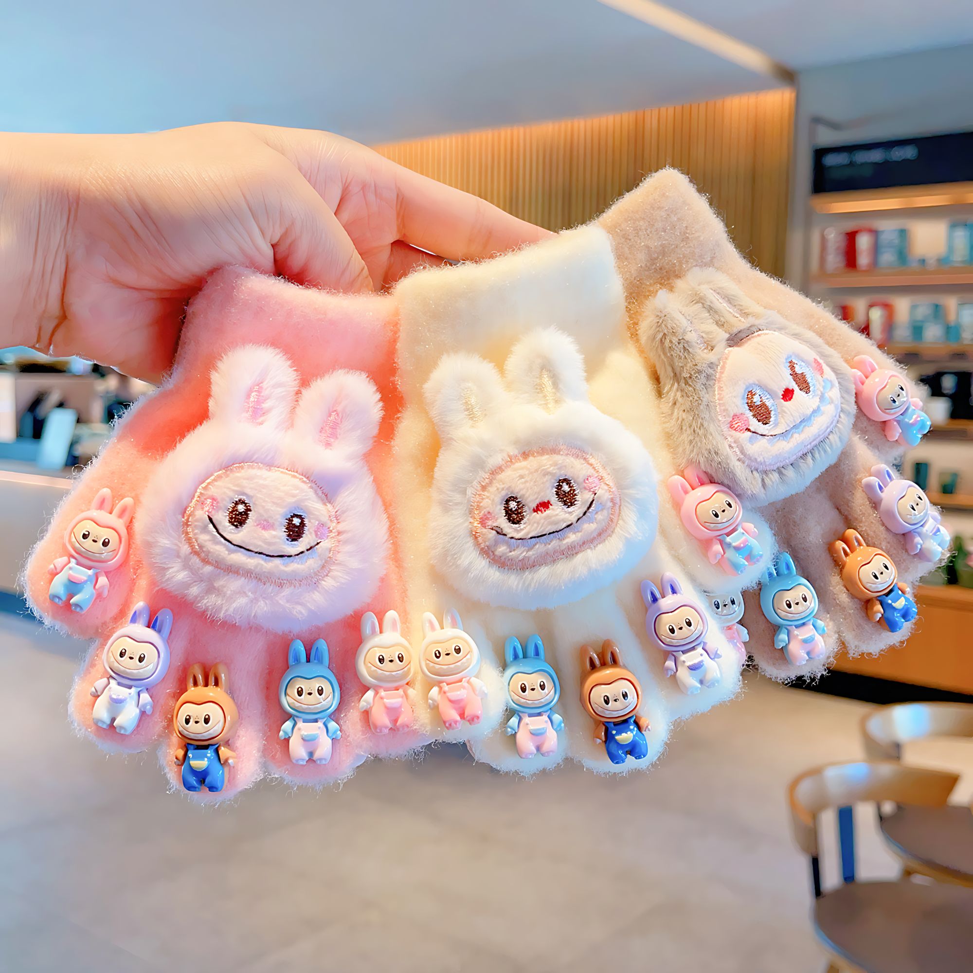 儿童分指手套2025新款可爱卡通公主宝宝男女童秋冬防寒保暖手指套