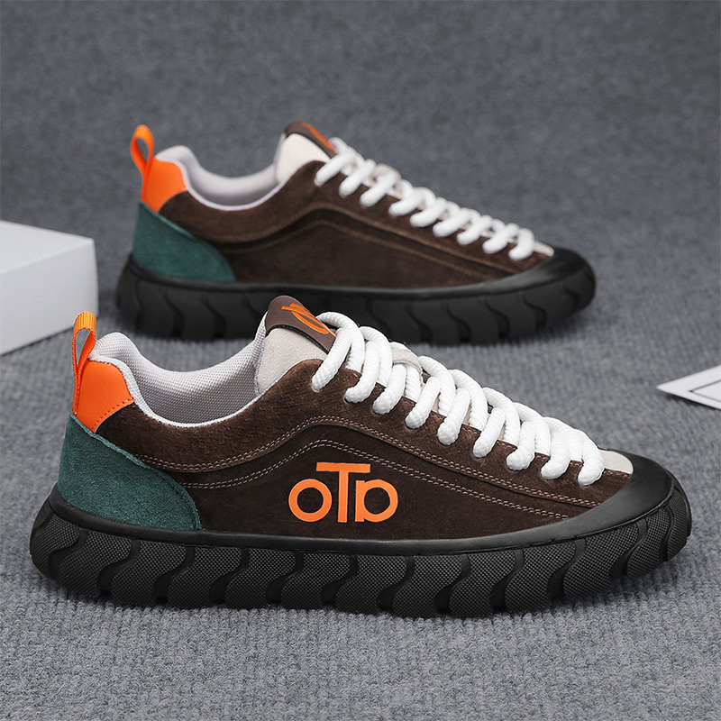 【设计师款】男鞋2025秋冬新款潮流百搭增高板鞋防滑耐磨减震休闲鞋