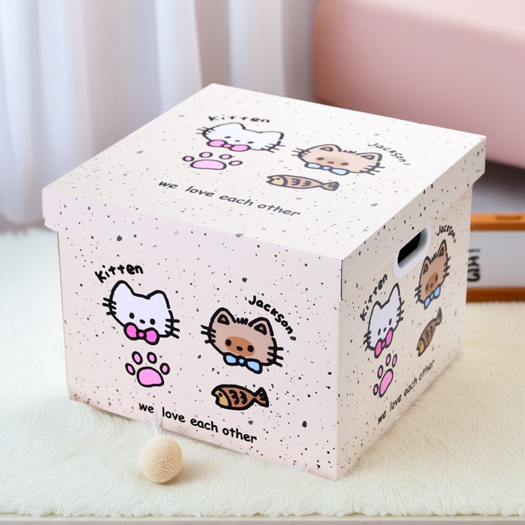 情侣送礼生日礼盒生日礼物卡通泼墨小猫礼物盒礼品盒箱子包装盒礼