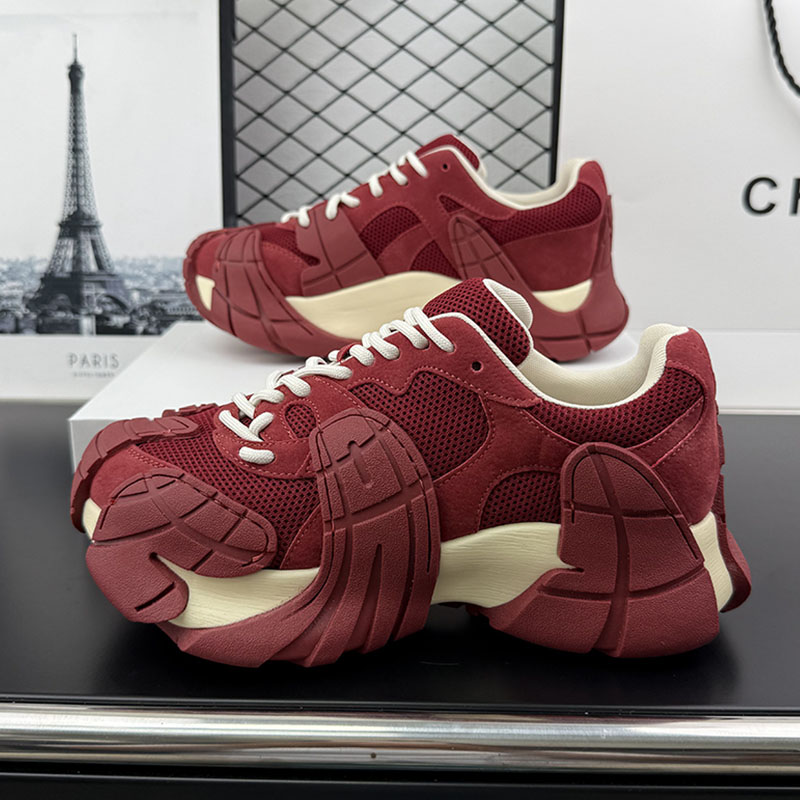 新款八爪鱼老爹鞋女秋季新款爆款安可拉红时尚休闲鞋真皮运动女鞋