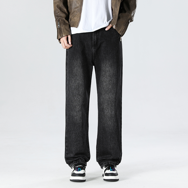 2025秋冬保暖牛仔裤加绒加厚宽松百搭牛仔裤男士潮流复古水洗弹力