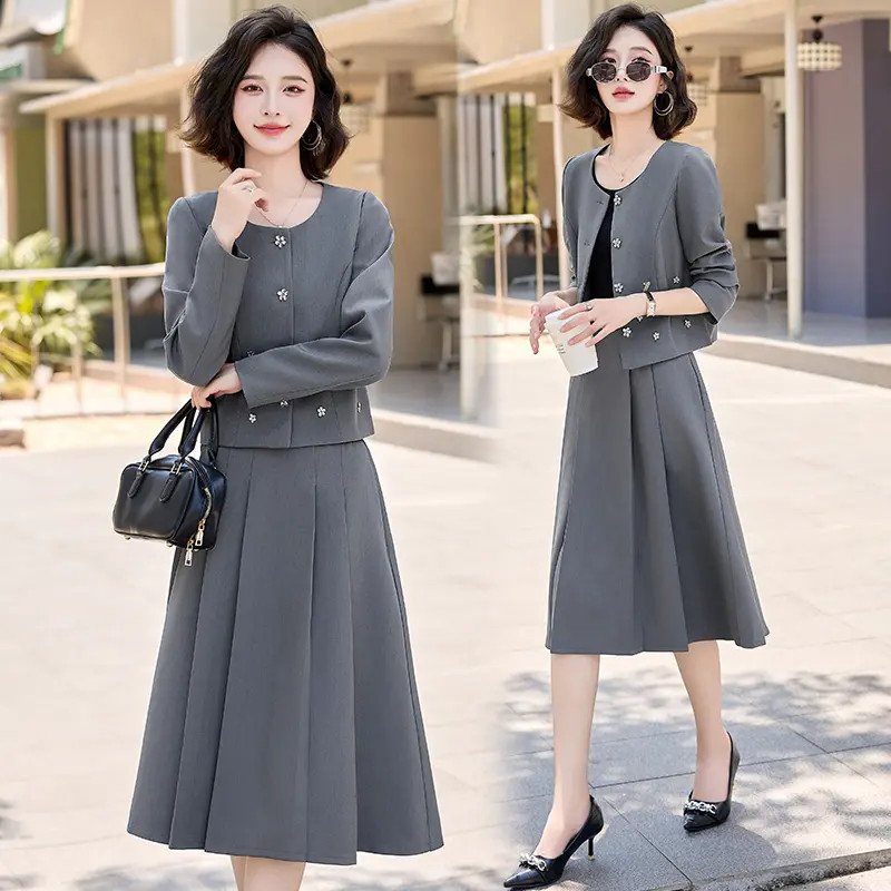 通勤风时尚套装时尚洋气2025新款小个子裙子减龄女装半身裙女神范