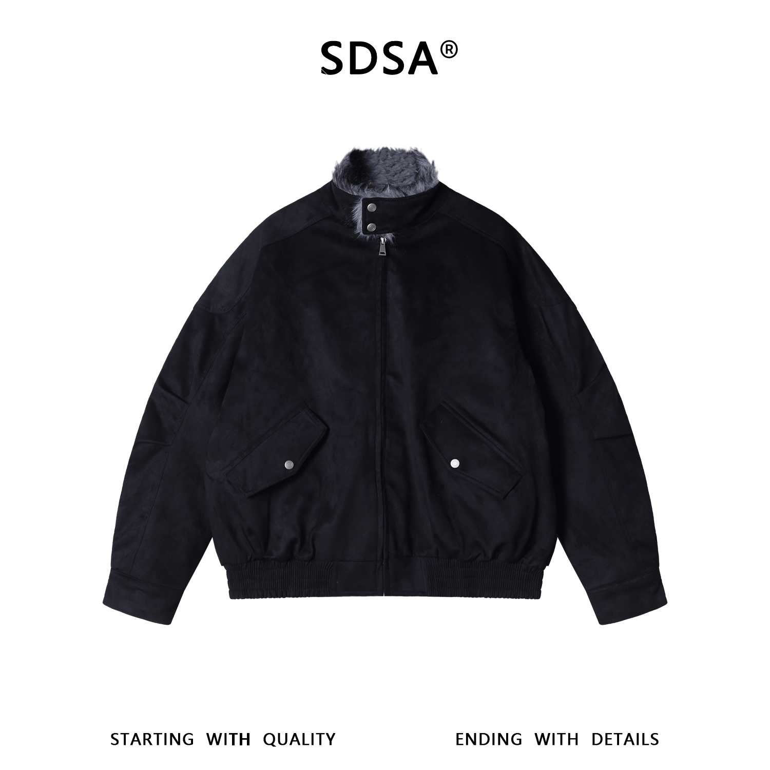 SDSA男士秋冬新款痞帅男装美式复古座山雕立领夹克外套百搭宽松