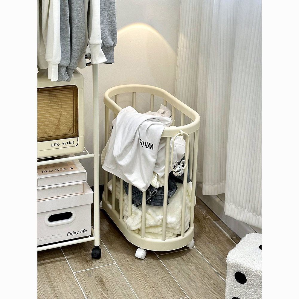 脏衣篮家用放脏衣服收纳筐防水浴室卫生间大容量窄缝脏衣篓带轮子