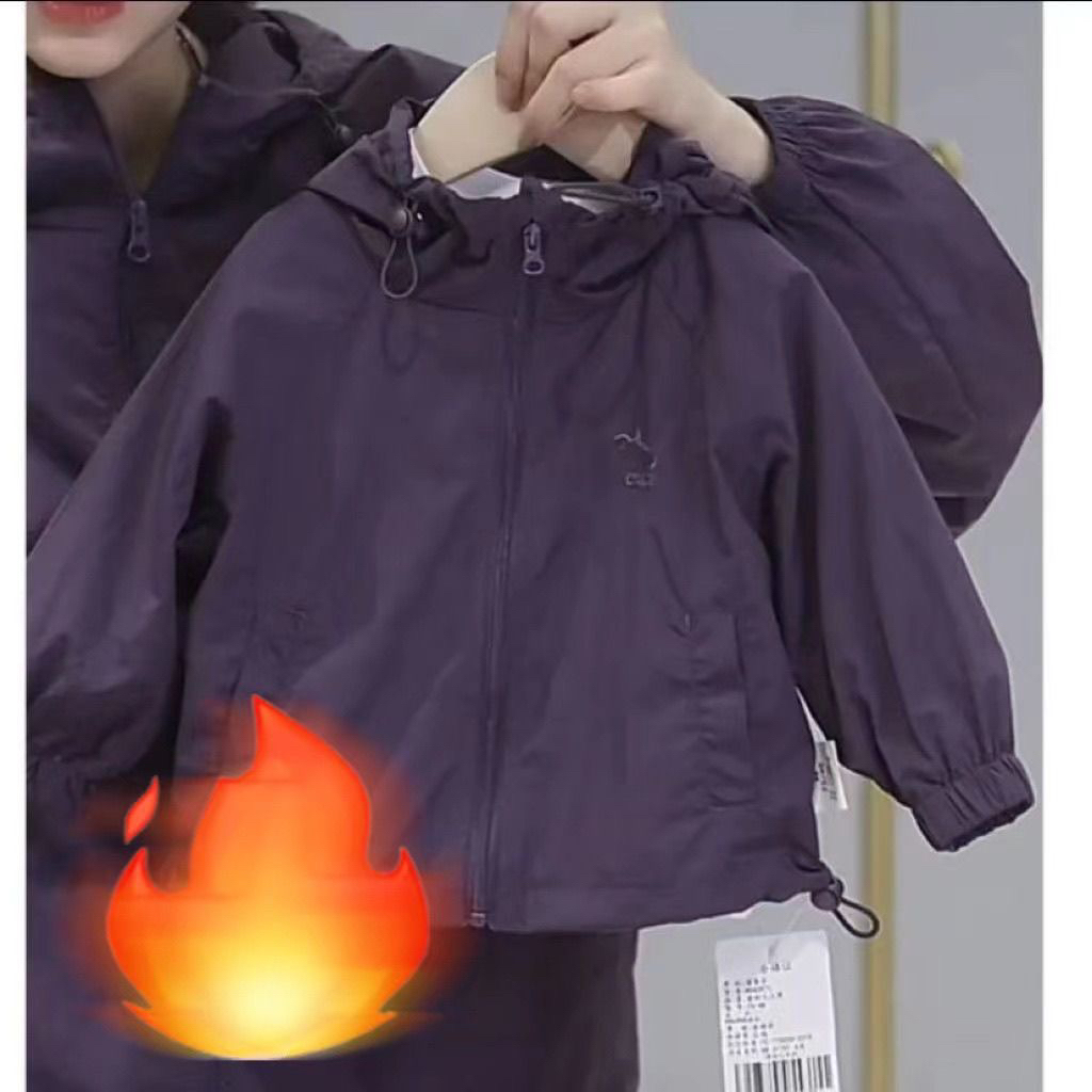 【三防带帽冲锋衣】儿童秋装衣服男女宝外套秋冬小童软壳连帽上衣