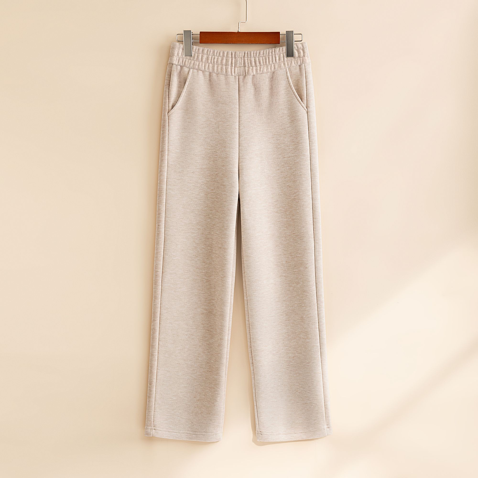 秋冬新款长裤阔腿毛呢裤常规款时尚百搭遮肉显瘦女装直筒裤阔腿裤