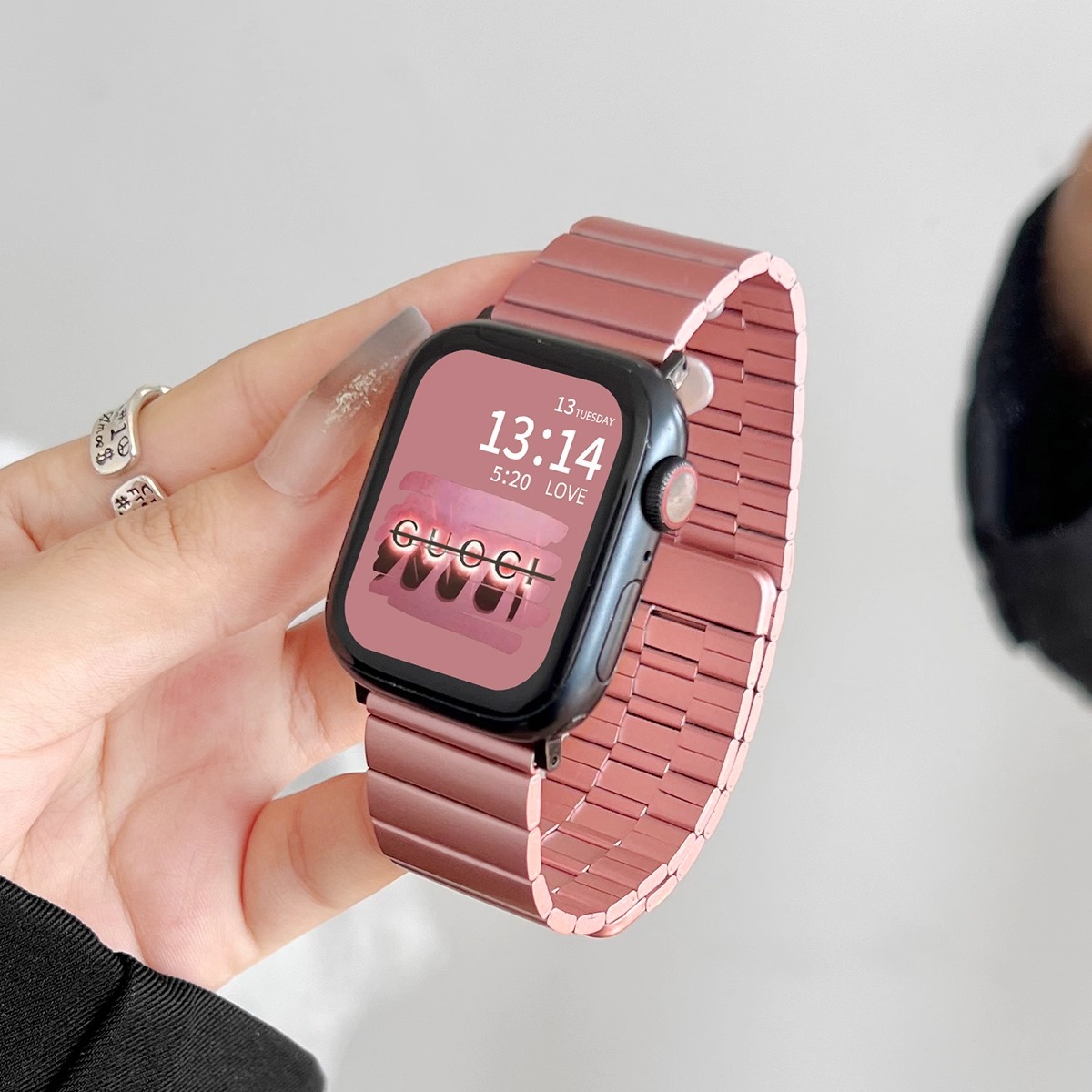 适用于华为FIT4Pro手表表带watch FIT4/3一珠竹节磁吸钢带高级感
