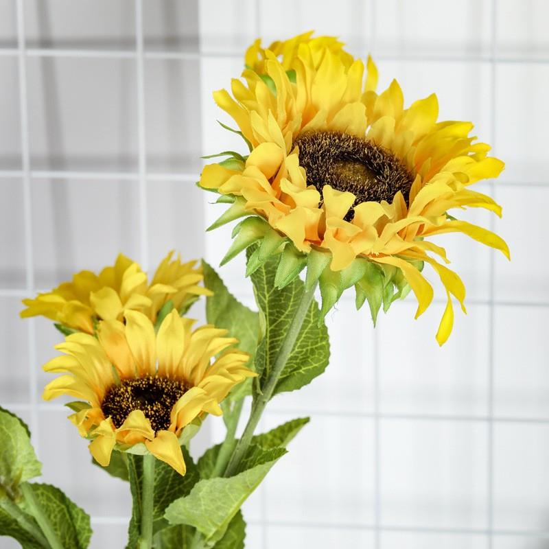 向日仿真花干花假花INS风客厅插花落地家居餐桌摆设绢花装饰