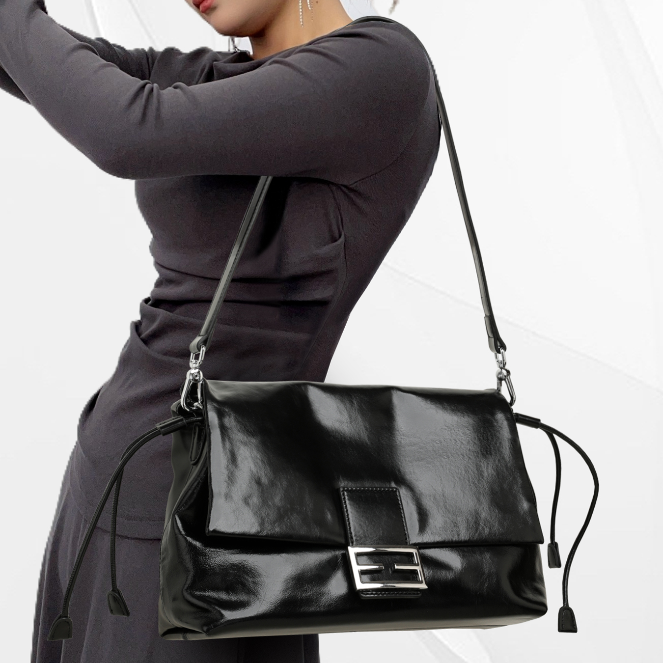 CCAMO真皮斜挎包女款爆款2025新款百搭包包轻奢小众高级感小包包