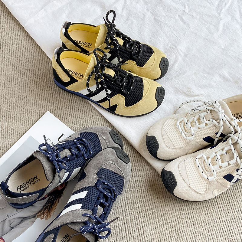 2025夏季新款网面透气德训鞋女休闲阿甘鞋子轻便跑步运动鞋单鞋